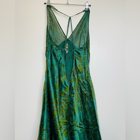 Vintage Victoria’s Secret Slip Dress 100% Silk Beaded  Leopard Print Size L - Picture 4 of 11